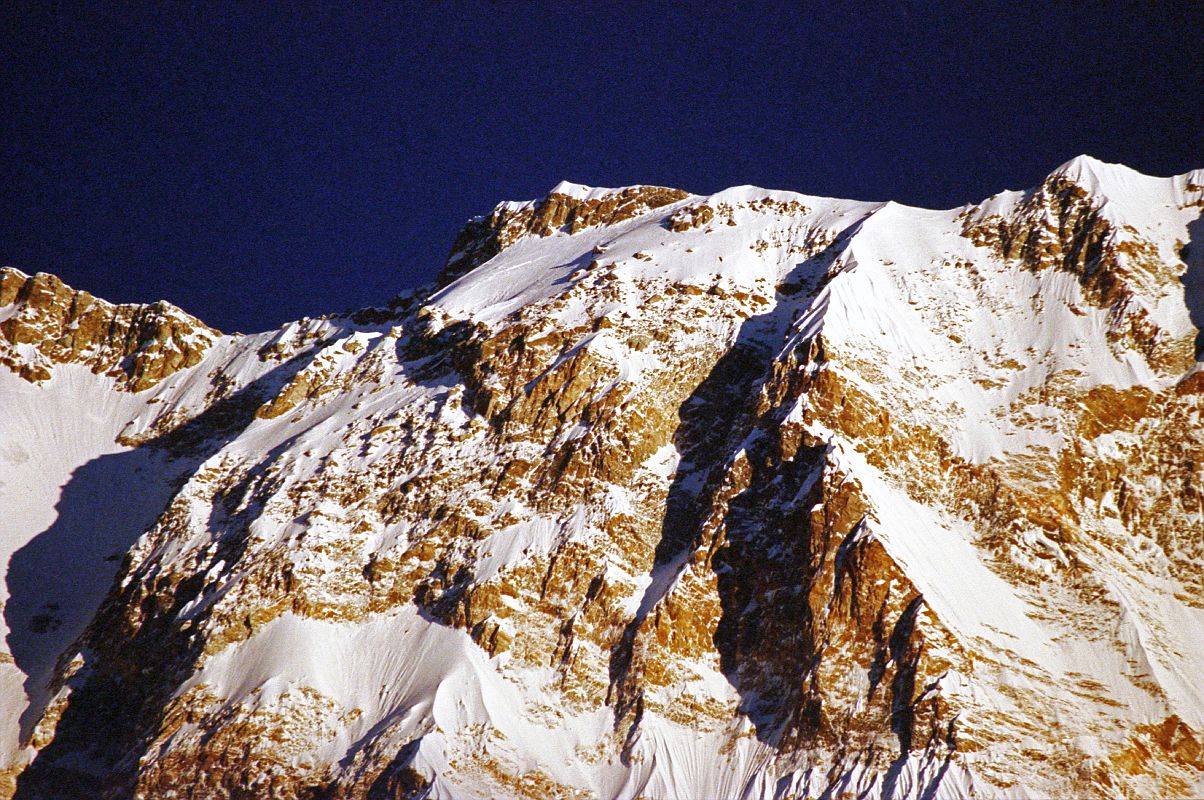 303 Annapurna Central Summit Close Up At Sunrise From Annapurna Sanctuary Base Camp